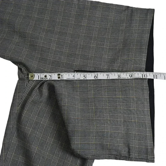 Zara Gray Plaid Legging Pants Crop Checker Size Medium - Picture 10 of 11